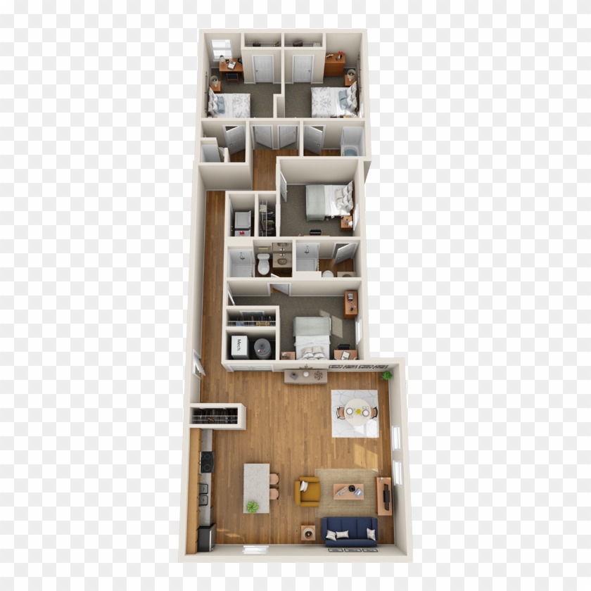 1 Bedroom Apartments Near Me Floor Plan Hd Png Download