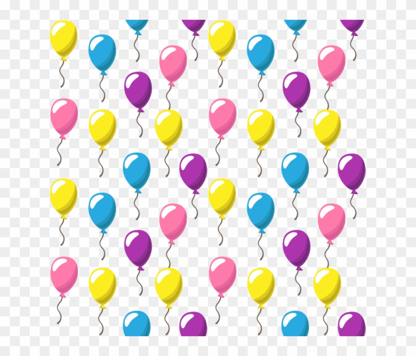 Vector Free Stock Background Pattern With Party Balloons - Fundo De Baloes Png Clipart
