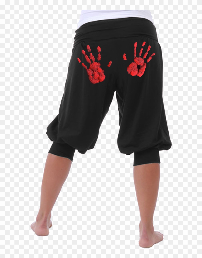 Pant, Short With Funny Hand Prints ☆ - Handabdruck Auf Hose Clipart