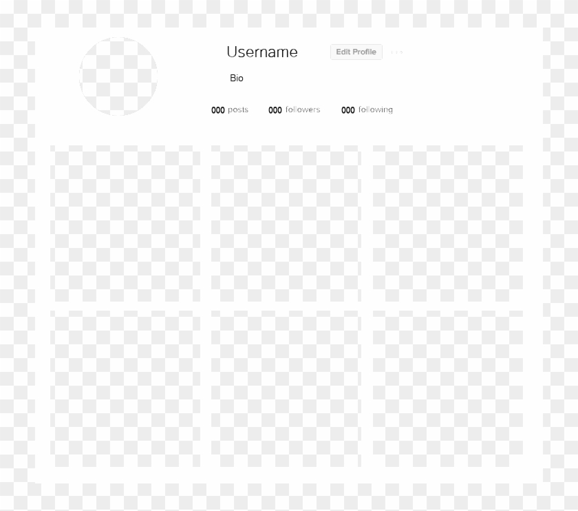 Instagram Template Png Fake Instagram Profile Clipart Pikpng