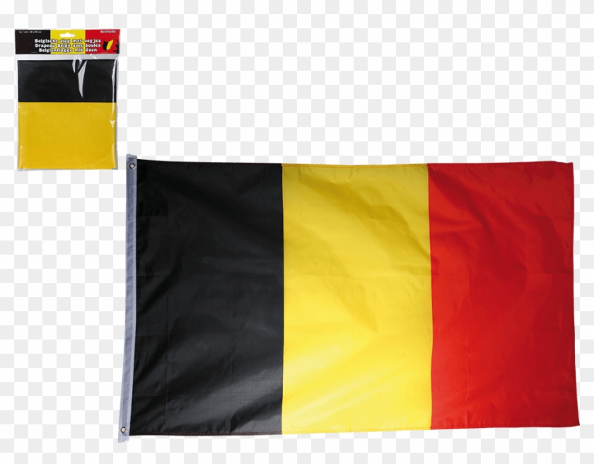 Belgium Flag With Metal Rings - Flag Clipart #5182946