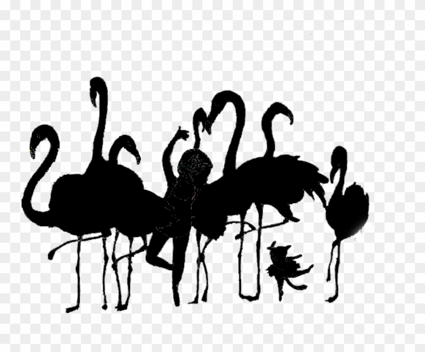 Silhouette Flamingos Ftestickers - Flock Clipart