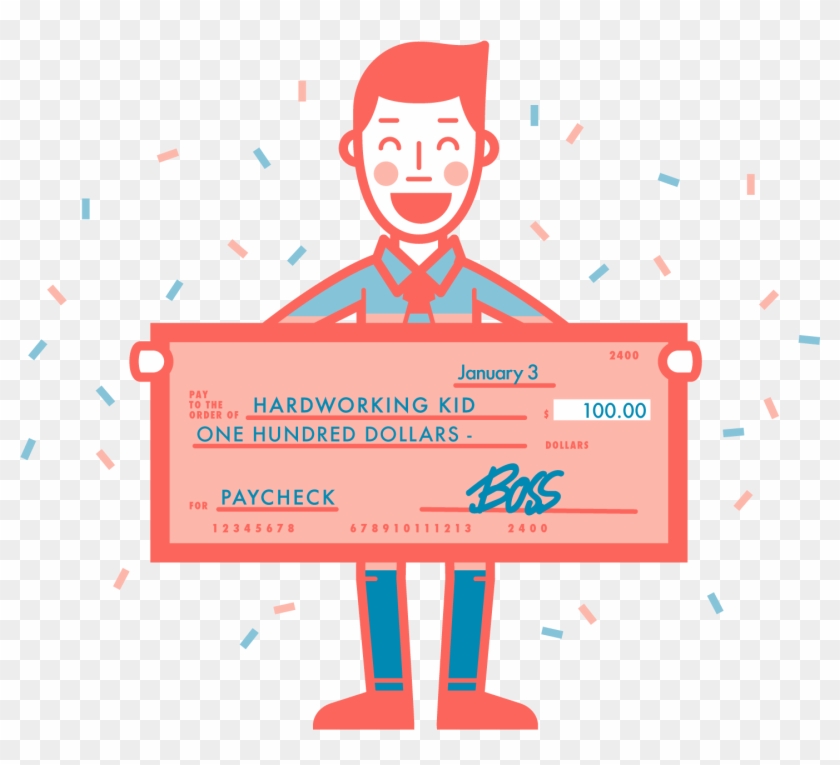 48 Paycheck - Cartoon Clipart