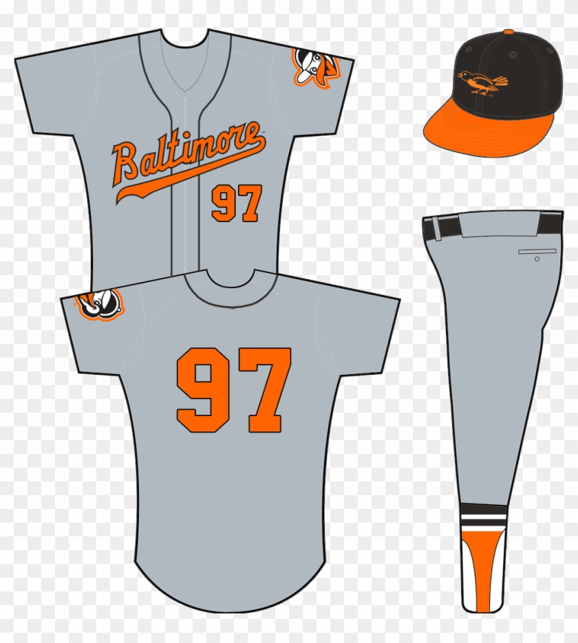 Baltimore Orioles Road Uniform - Illustration Clipart (#5297878) - PikPng