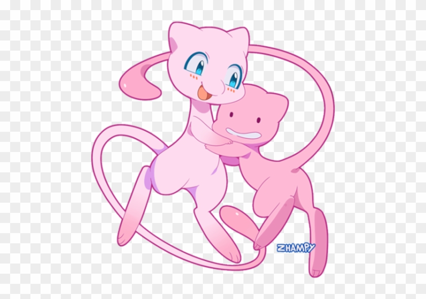 Download Pokémon - Two Mews - Ditto Mew Clipart Png Download - PikPng