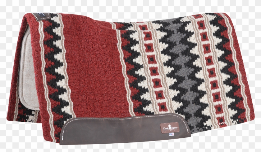 Classic Equine Esp Contour Wool Top Saddle Pad, Red/grey - Classic Equine Barrel Saddle Pads Clipart