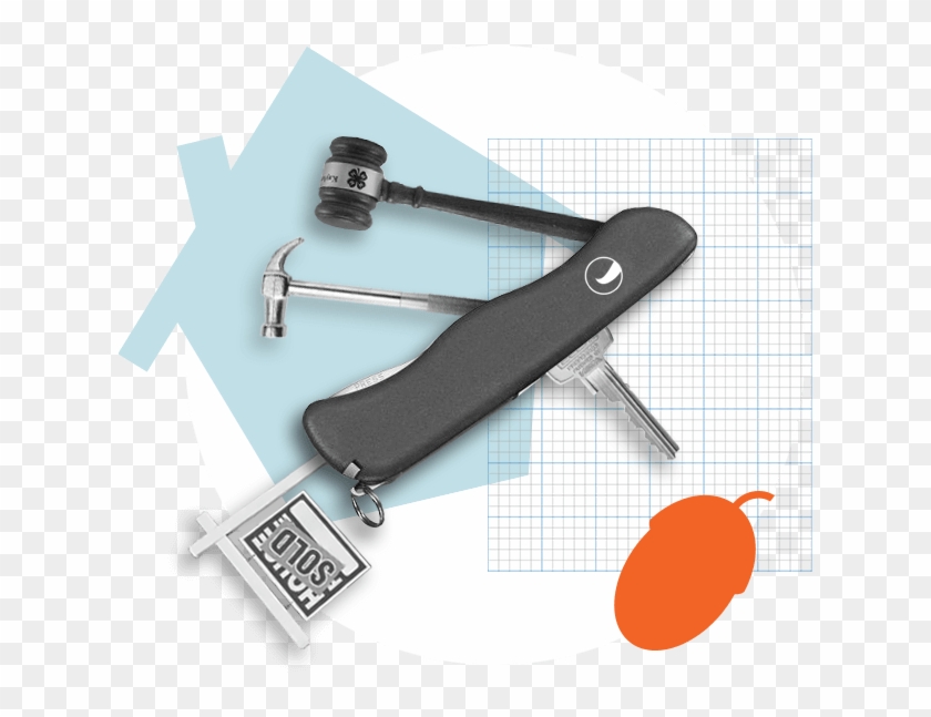 Swiss Army Knife With Real Estate Tools - Blade Clipart