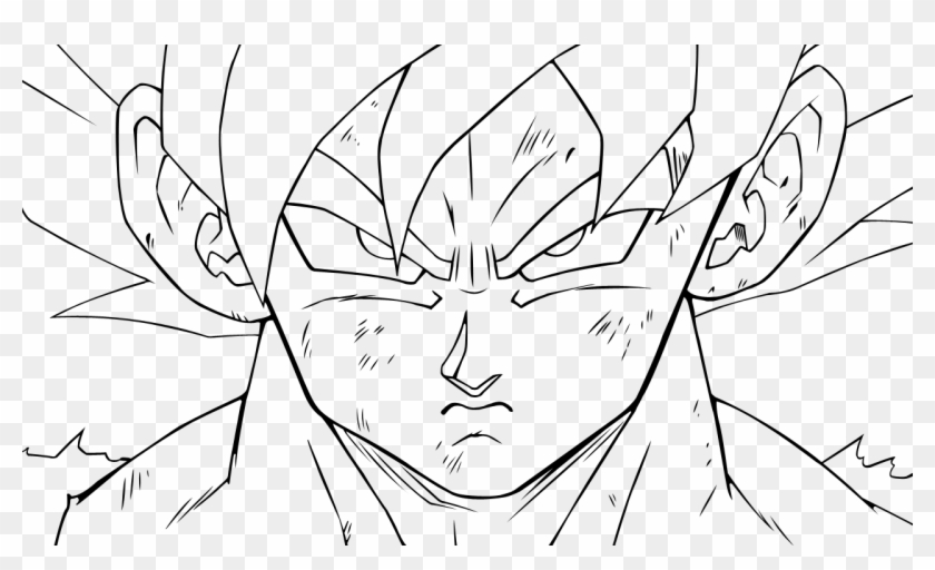 Download 7 Goku Lineart Easy For Free Download On Ayoqq - Cara De Goku ...