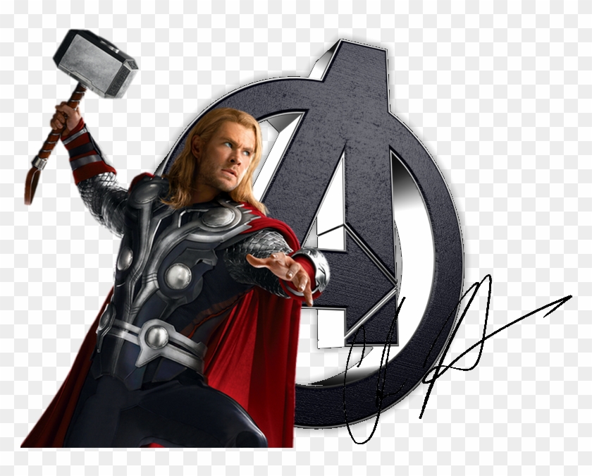 Chris H - Thor With Hammer White Background Clipart