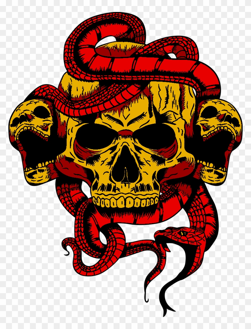 N Skull Logo - Skull And Snake Png Clipart