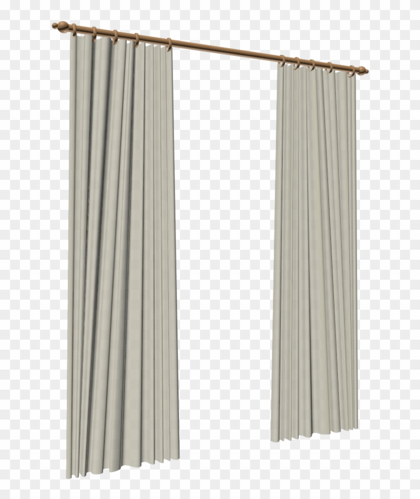 2 Curtains - Transparent Window Curtain Png Clipart