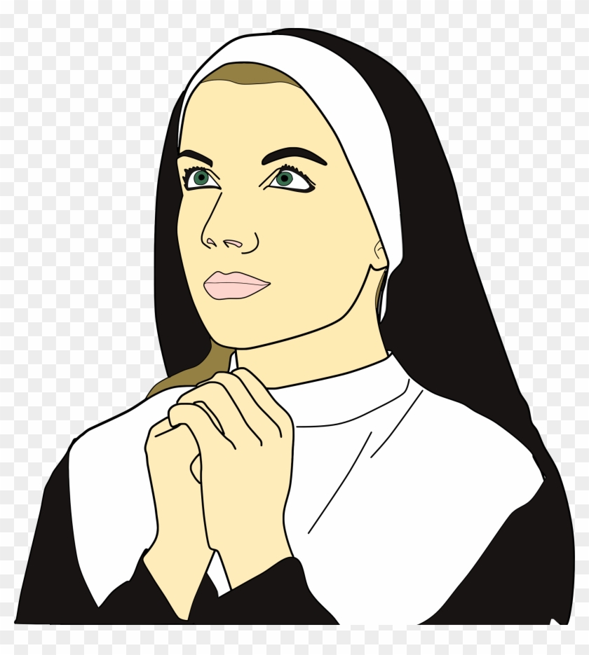 Free Download Nun Clipart Mother Teresa Nun Clip Art - Nun Black And White Clipart - Png Download