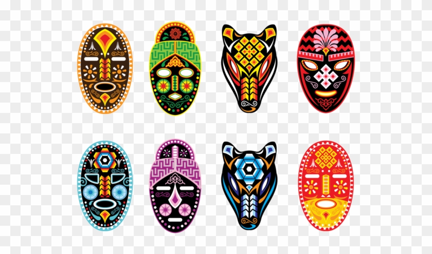 Huichol Mask Vector - Arte Huichol Vector Clipart #5555512