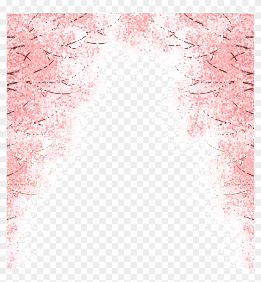 Mq Pink Trees Tree Leaves Border Borders Cherry Blossom Clipart Pikpng