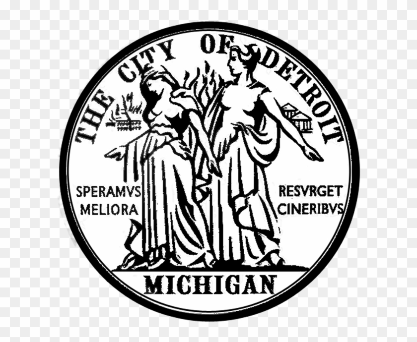 Seal Of Detroit, Michigan - City Of Detroit Crest Clipart