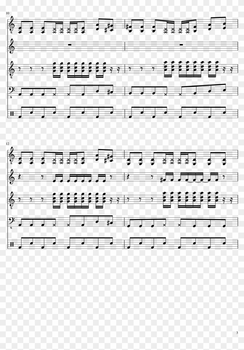 Battletoads & Double Dragon Stage 6 Slide, - Sheet Music Clipart ...