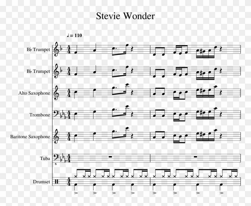 Stevie Wonder Sheet Music 1 Of 55 Pages - Sir Duke Stevie Wonder Trumpet Clipart #5609384