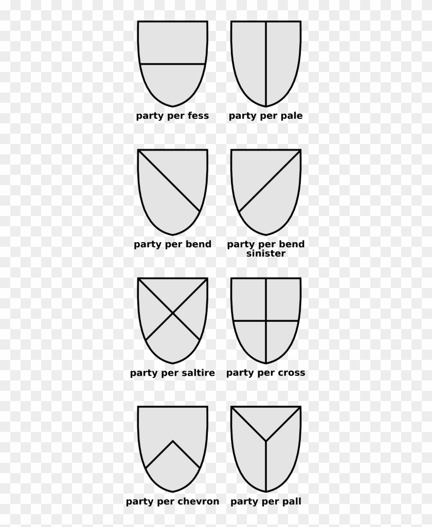 Common Divisions Of The Field - Heraldry Divisions Clipart