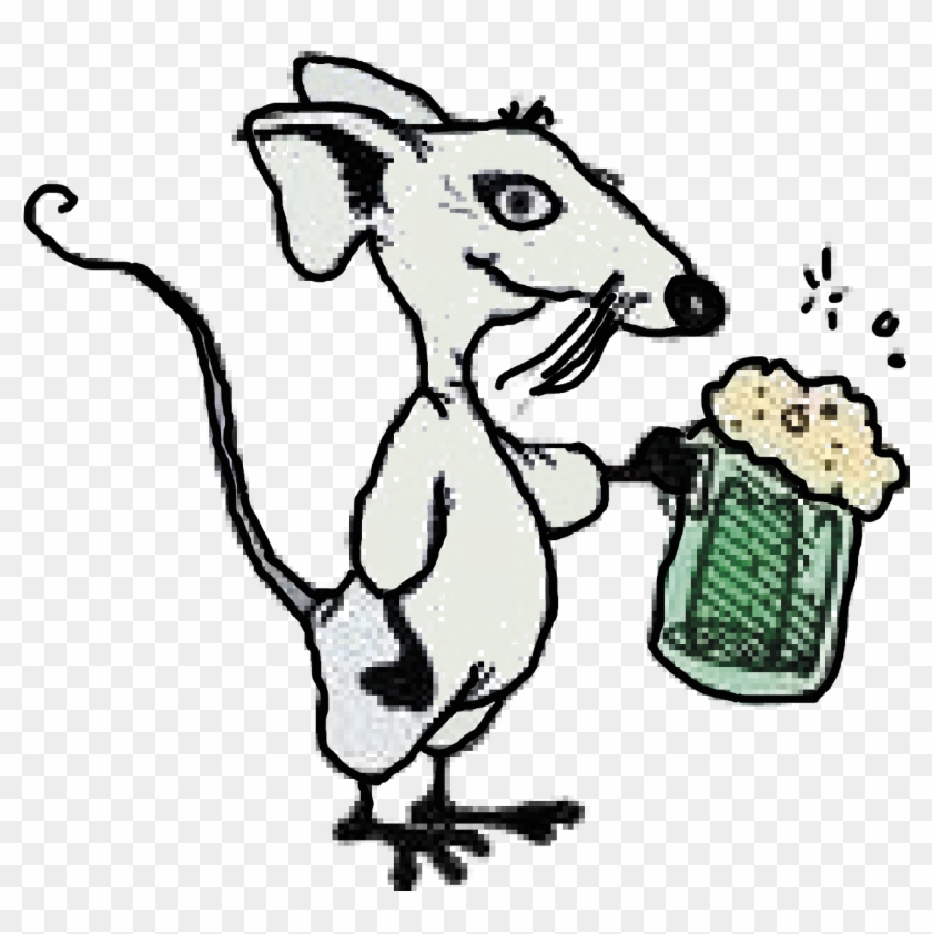 Guest Ales At The Bell/the Rat, Walton On The Hill - Rat Drinking Beer Cartoon Clipart