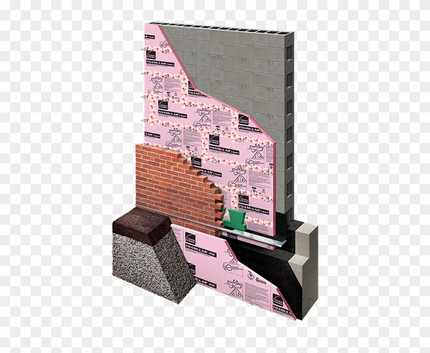 Cmu Wall Masonry Veneer Xps Ci With Taped Xps Joints - House Clipart