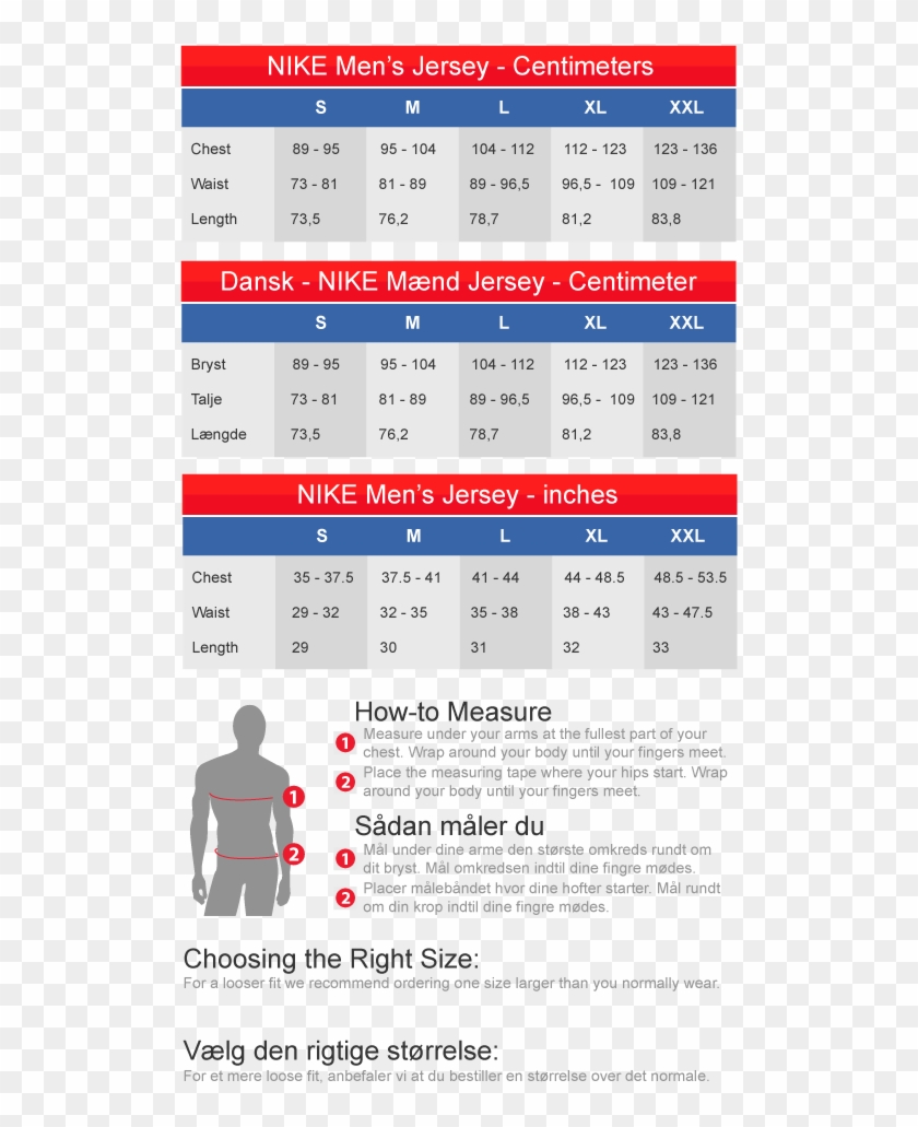 nfl on field jersey size chart