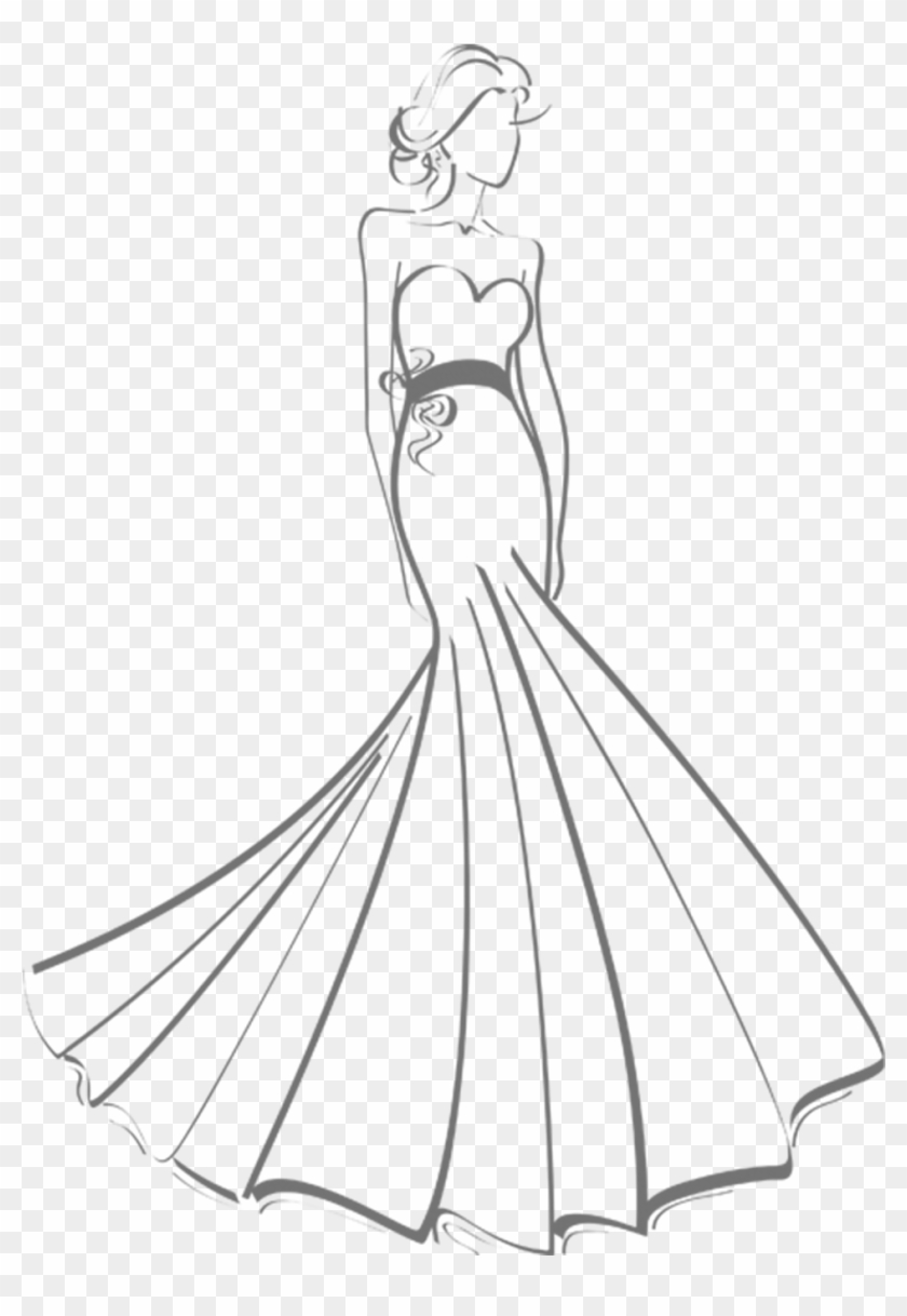 Drawing Transparent Dress - Vertical Line Dress Drawing Clipart ...