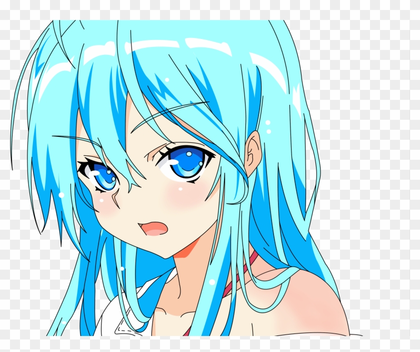 Anime Touwa Erio Anime Anime Girls Blue Eyes Face Turquise アニメ 電波 女 と 青春 男 Clipart 5799668 Pikpng - roblox anime girl face png