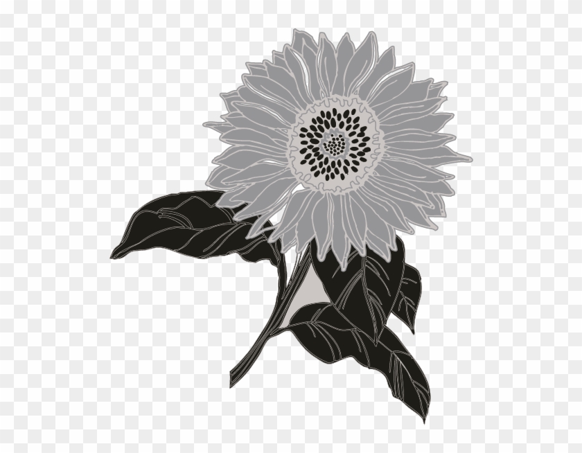 Smock Sunflower Motif - Artificial Flower Clipart