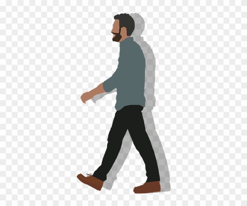 Walking Man Cartoon - Cartoon Person Walking Png Clipart (#5877806