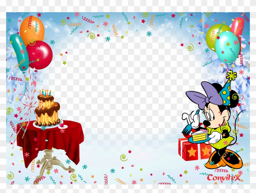 Download Convitex Niver Disney Minnie - Convite De Aniversario Png ...