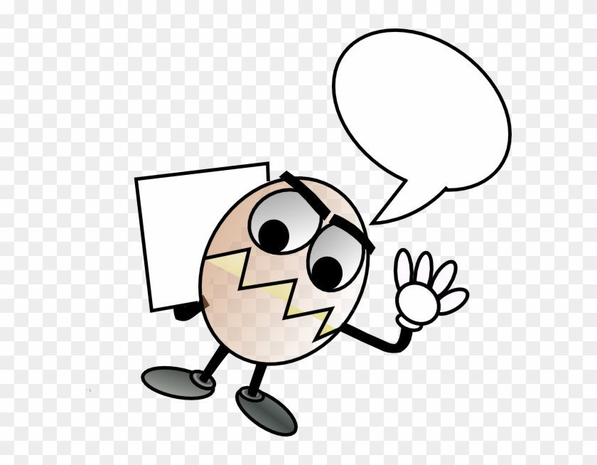 Egg Guy With Blank Speech Bubble Svg Clip Arts 600 - Png Download