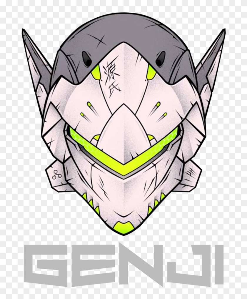 Download Genji Face Logo Mens Shirt Falovas Artist Shop Png - Genji ...