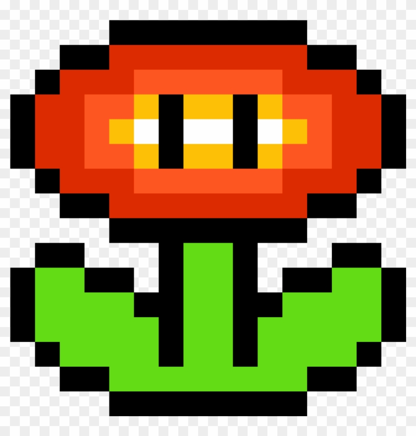 Fire Flower [1] - 8 Bit Mario Fire Flower Clipart (#6040284) - PikPng