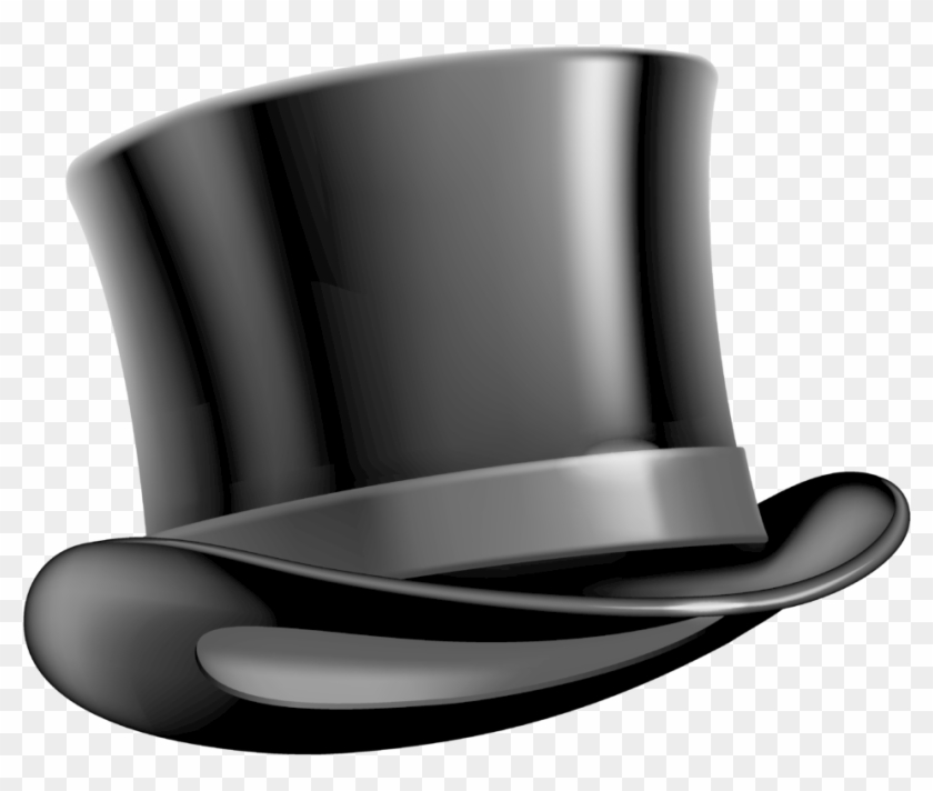 Top Hat Clipart Butterfly - Black Top Hat Png Transparent Png