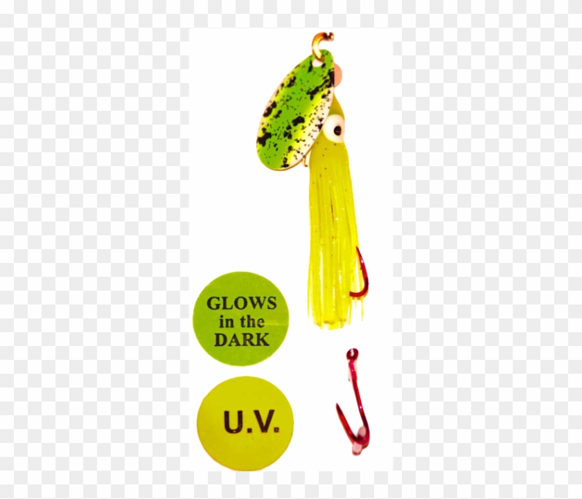 **uv/glow Mellow Yellow Green Splatter 5 Cm Hoochie - Insect Clipart