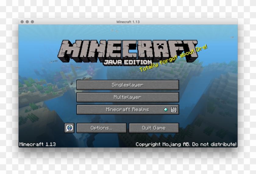 Minecraft With The Eminem Reference - Minecraft Menu Screen Clipart