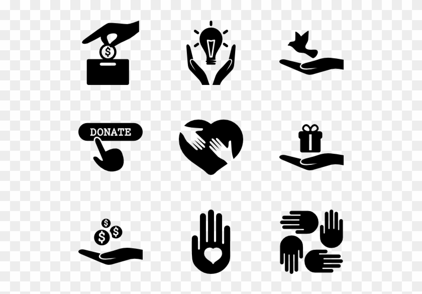 Download Charity - Hand Icon Clipart Png Download - PikPng