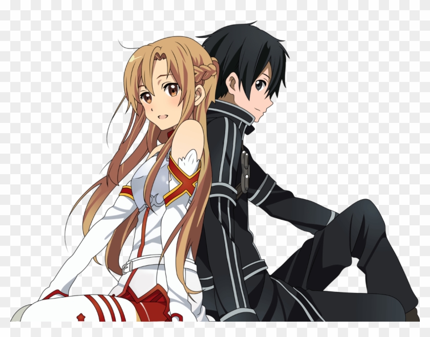 Top 5 Anime Couples - Kirito Asuna Clipart #785296