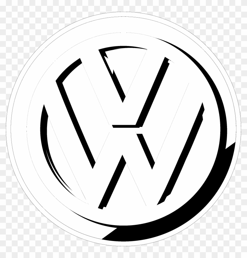 Volkswagen Logo Black And White - Circle Clipart