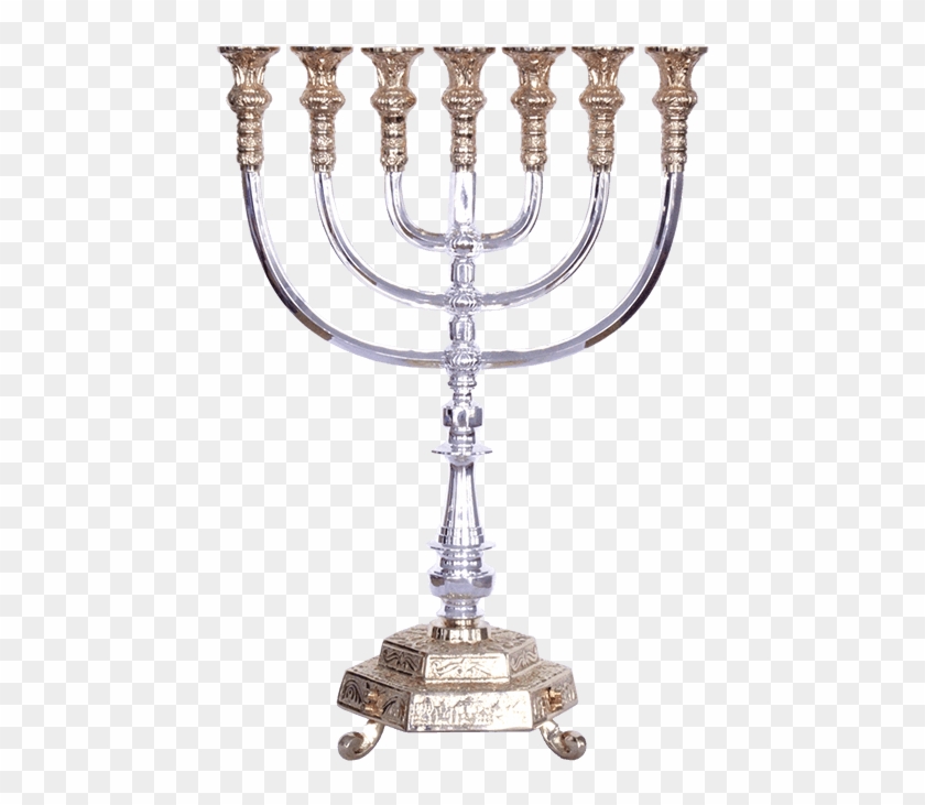 Extra Large Four Footed Menorah Beautifully Embellished - Hanukkah Clipart