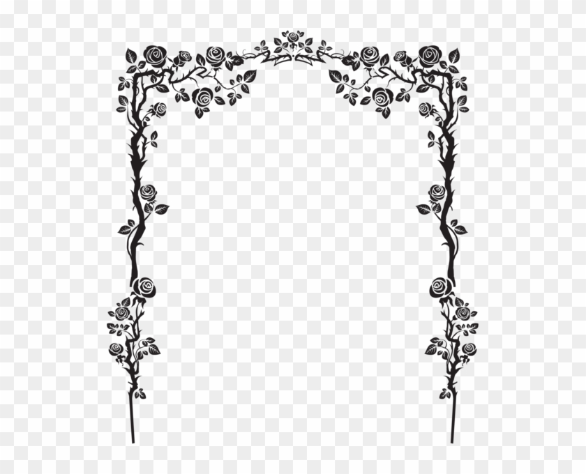 Download Rose Arch Decor Png Clip Art Image - Flower Silhouette Vector