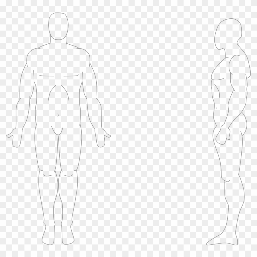 Blank Human Outline Drawing